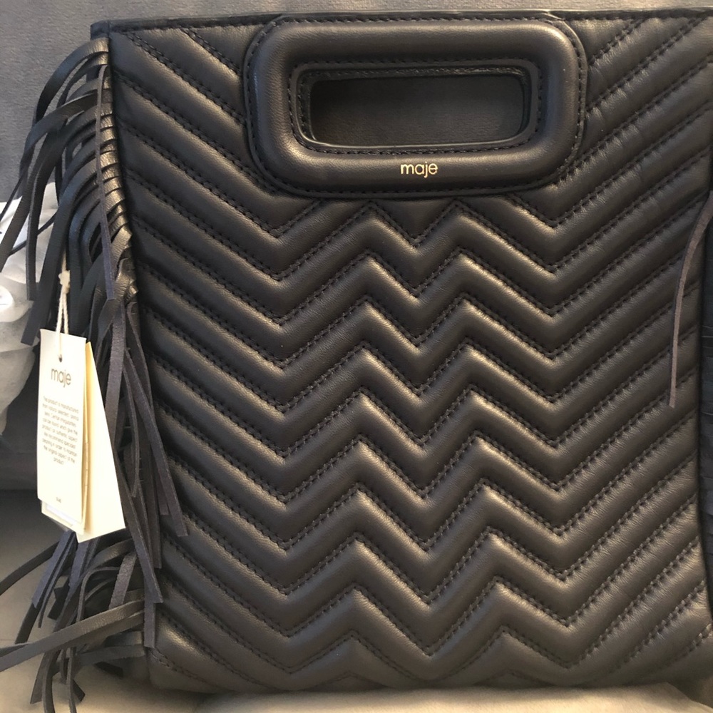 NWT Maje Quilted Leather M Bag - Picture 8 of 10